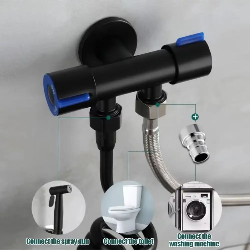 Pulverizador de bidê portátil de alta pressão, mangueira flexível ajustável, cabeças de pulverizador de vaso sanitário, fácil de instalar, sem vazamento