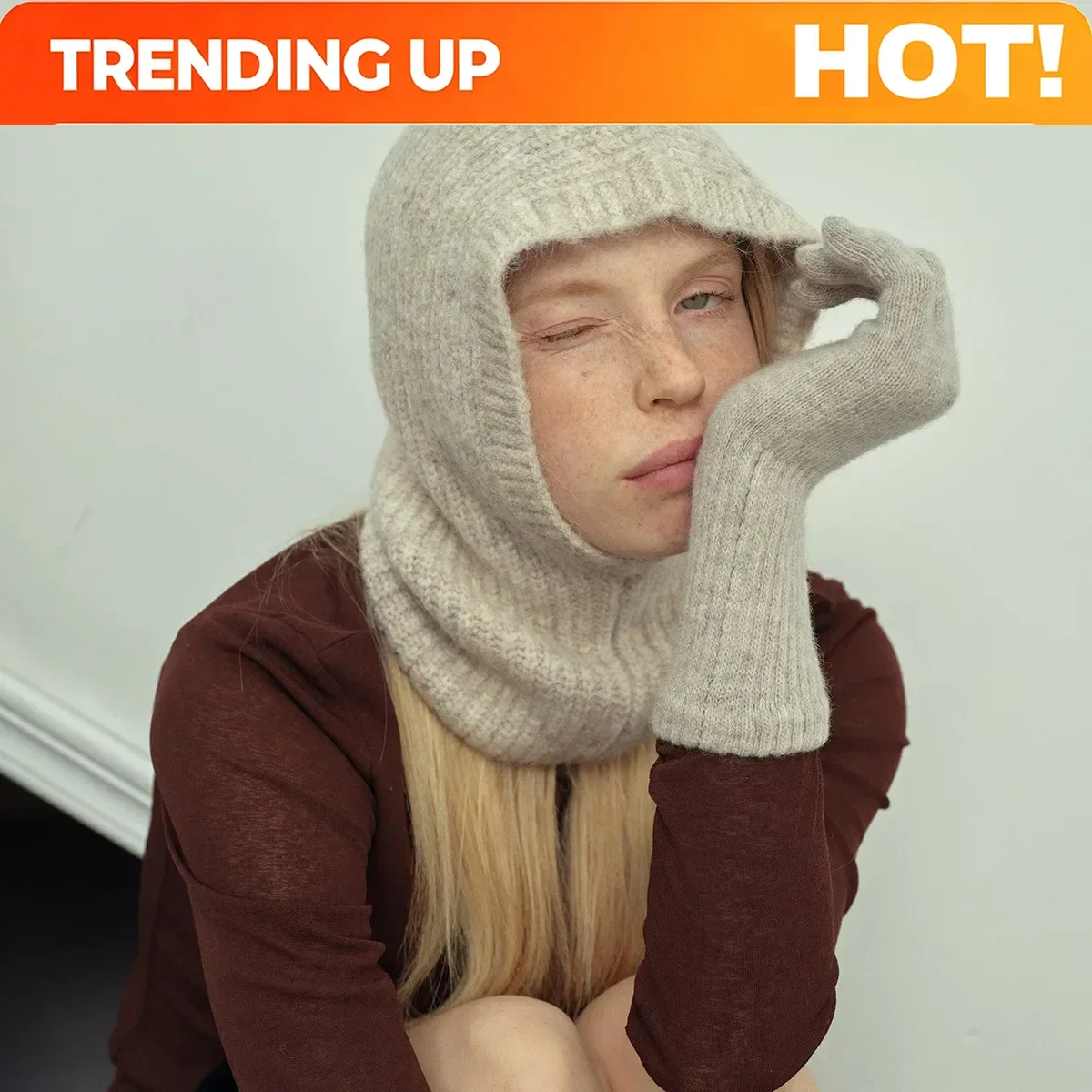 Customization Luxury Cashmere & Alpaca Balaclava - Women's Winter Face Mask & Beanie For Extreme Cold