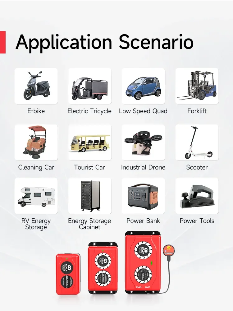 DALY 1A Hardware Active Balance 4S 8S 13S 16S 12V 24V 48V 60V For Lifepo4 Li-ion NMC LFP Battery 18650 21700 Ebike EV