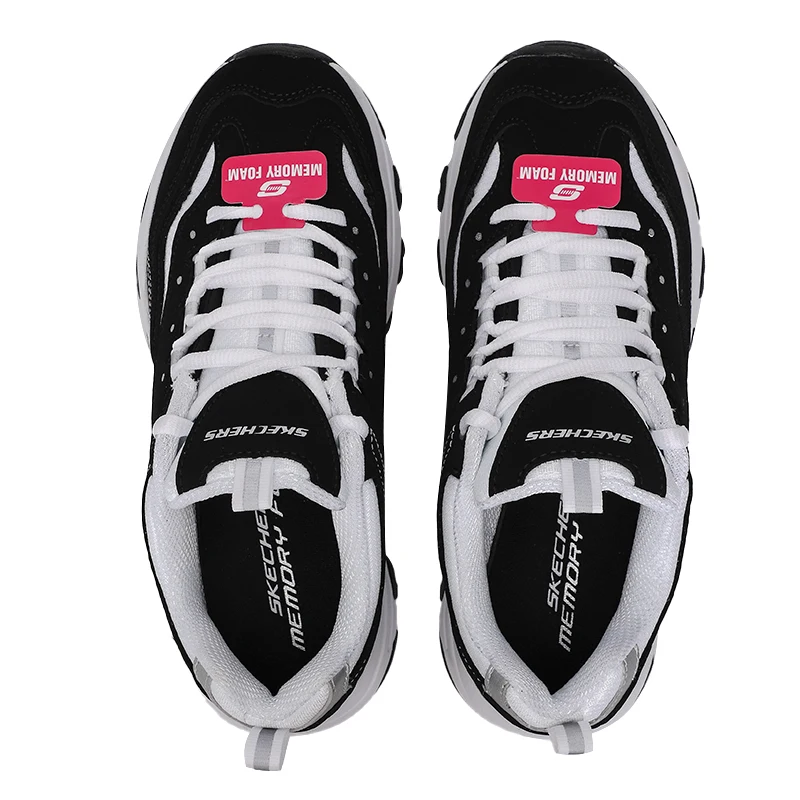 Skechers Oreo Black and White Panda Shoes Retro Thick-Soled Sports Dad Shoes Women's Casual Shoes 88888250-Bkw