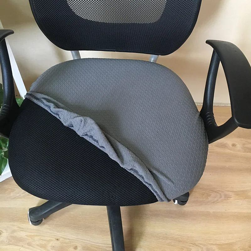 New Jacquard Computer Chair Cover Split Rotation Office Seat Covers Home Decor Stretch Solid Color Segmental Stool Slipcover