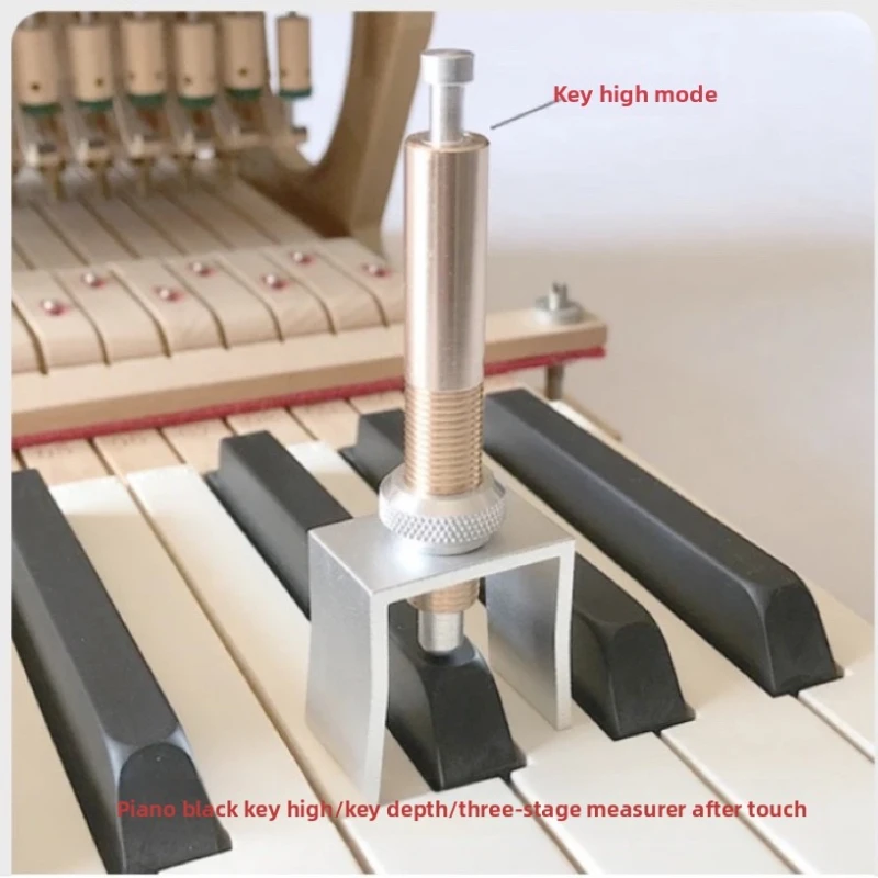 

«Профессиональный инструмент для измерения глубины высоты клавиши Piano Black — 3-ступенчатое прикосновение после измерения для регулирования и ремонта клавиатуры»