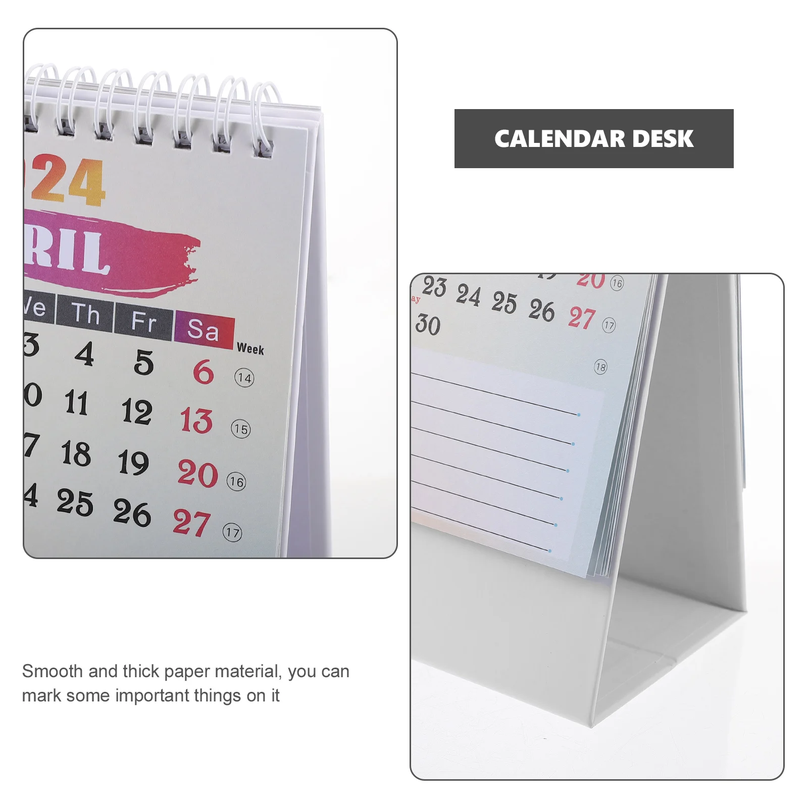 

2024 Desk Standing Monthly Decorative Office Supplies Thick Paper Desktop Calendar 2023-2024 Home Office Decor Household Table