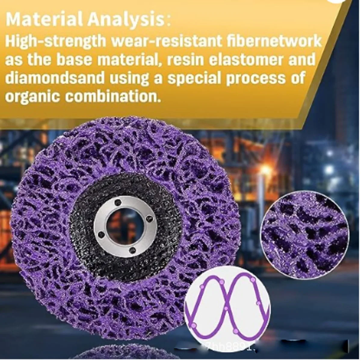 5Pcs 125mm 5inch Puple Poly Strip Disc Grinding Wheels Flap Disc for Angle Grinder Accessory Paint Rust Removal Clean Abrasive