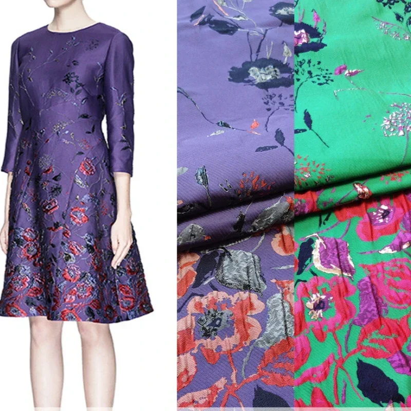 

Металлическая проволока, парча, жаккардовая ткань, модное платье, плащ, ткань для одежды, европейский брендовый дизайн для шитья, оптовая продажа