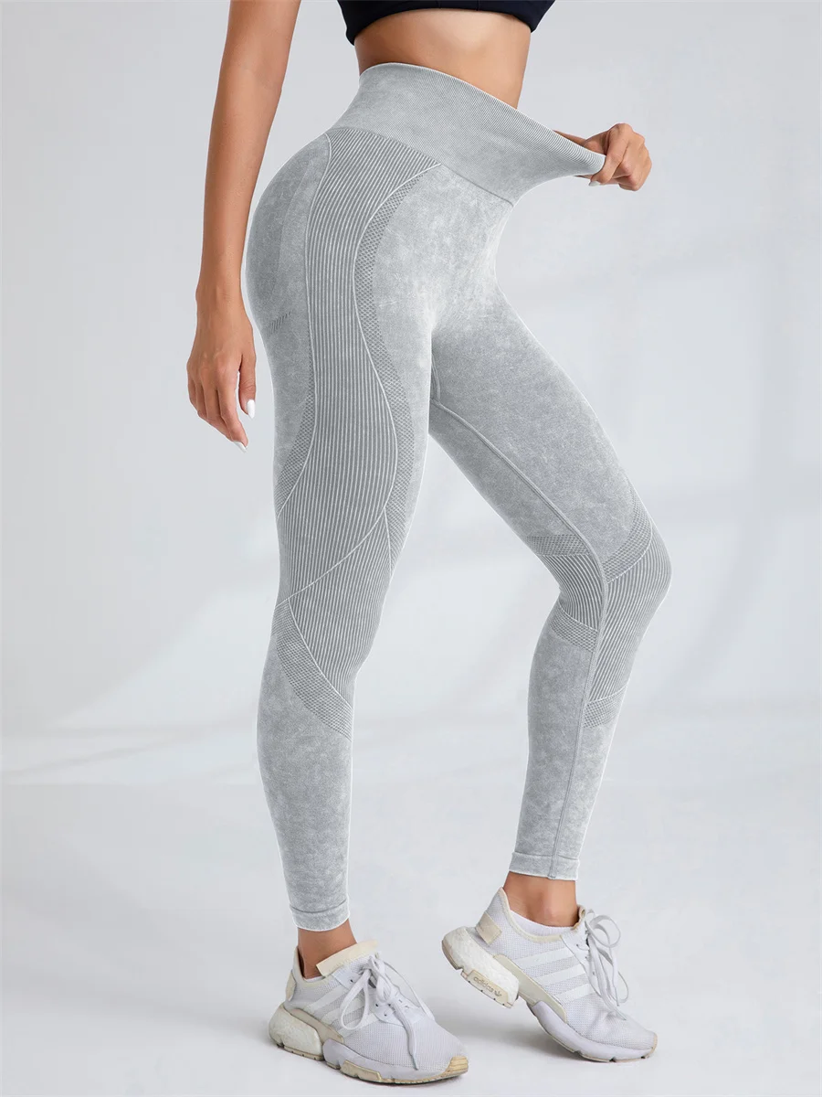 Women Yoga Pants High Waist Stretchy Hip Lift Workout Leggings Exercise Running Sport Pants