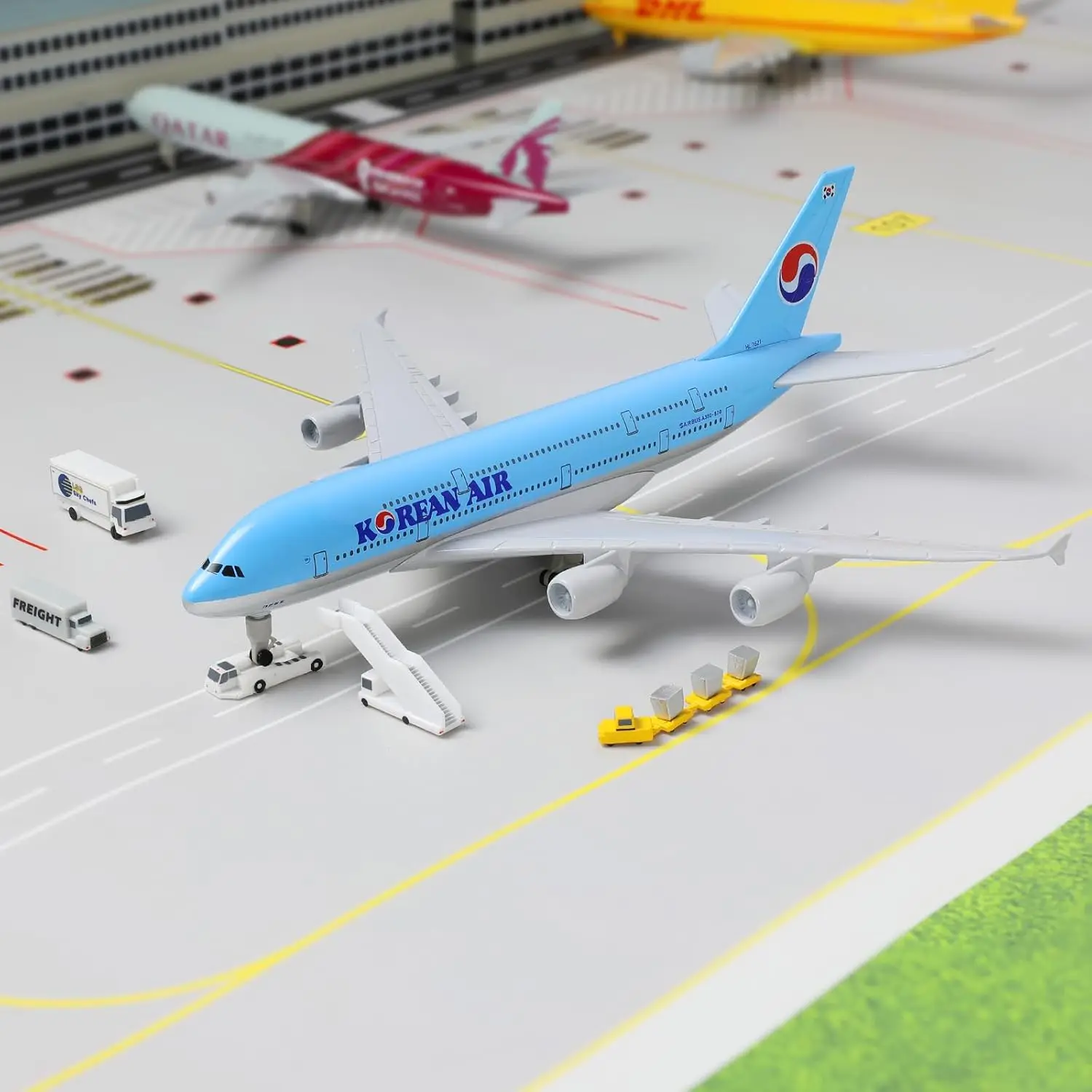 Modelo de Avión Metálico Fundido a Presión A380 Coreano 1/300 Sky Jumbo con Soporte para Regalo o Decoración para Entusiastas de la Aviación