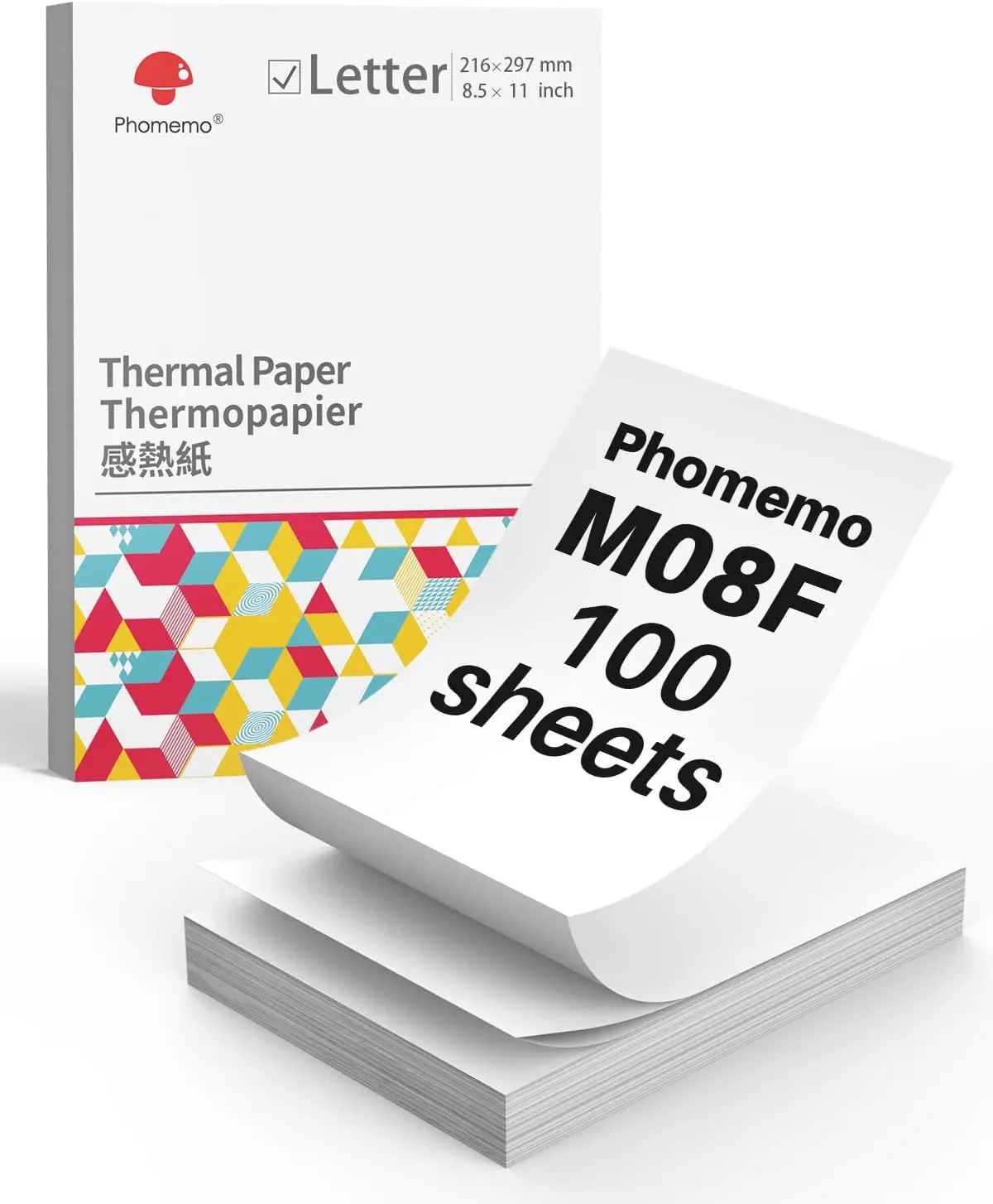 Phomemo-usレター折りたたみ式感熱紙、連続紙、hprt mt800と互換性、mt800qプリンターサイズ8.5 \