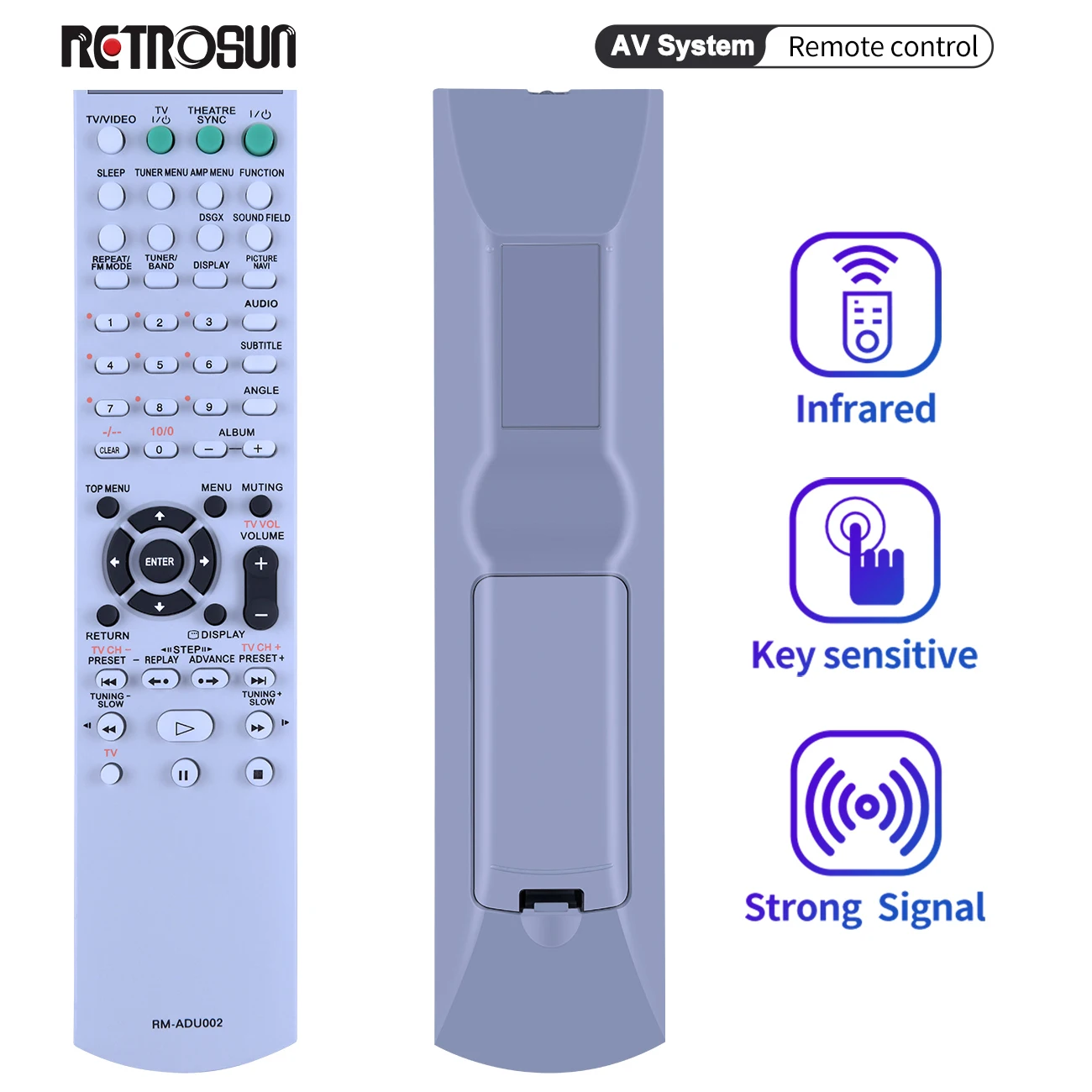 New RM-ADU002 Remote Control for Sony DVD Home Cinema AV System rmadu002 DAV-DZ10 DAV-DZ100 DAV-DZ120 DAV-DX155 DAVDX255