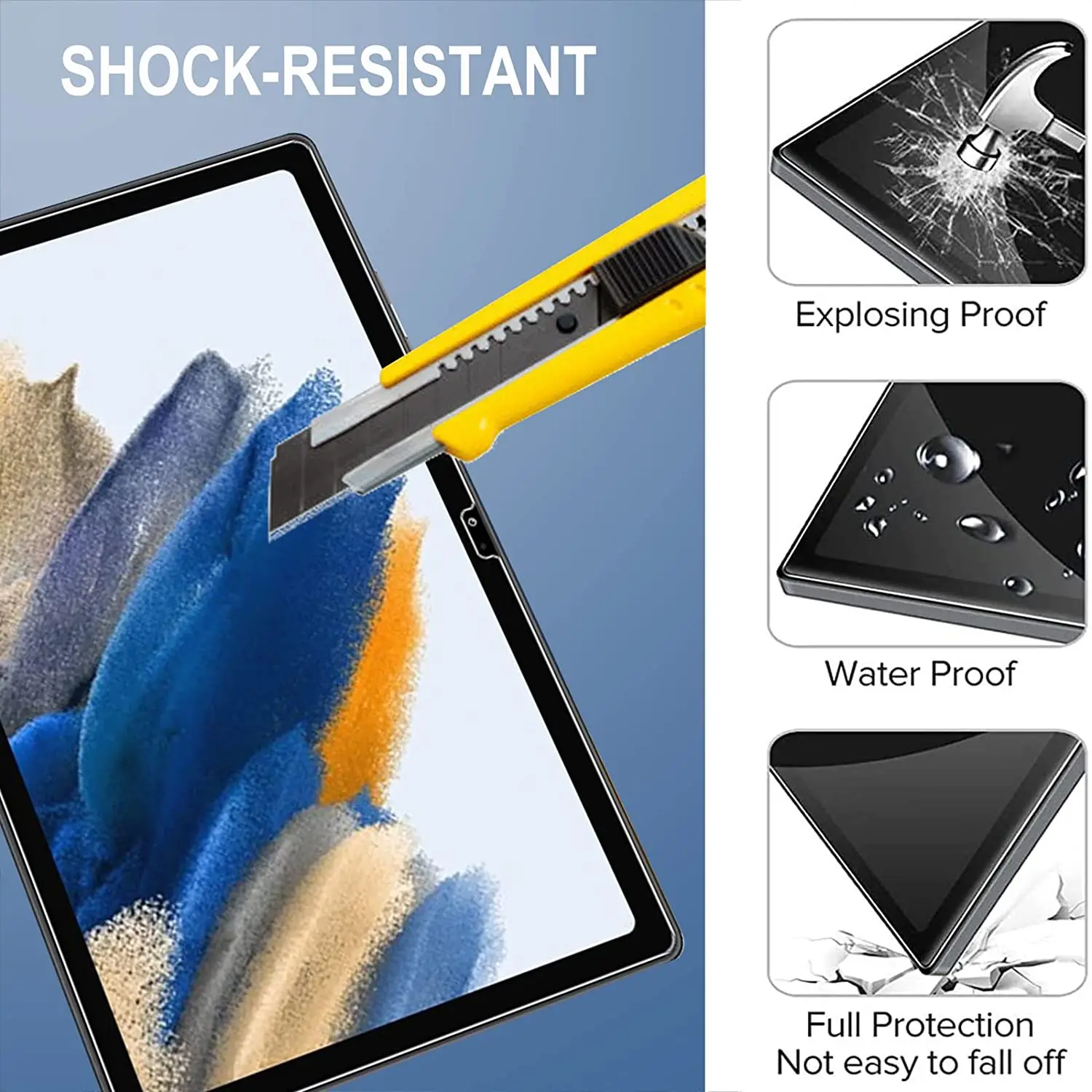 สําหรับSamsung Galaxy Tab A8 10.5 นิ้วX200 X205 2021 กระจกนิรภัยป้องกันหน้าจอสําหรับSM-X200 SM-X205 แท็บเล็ตฟิล์ม 10.5"