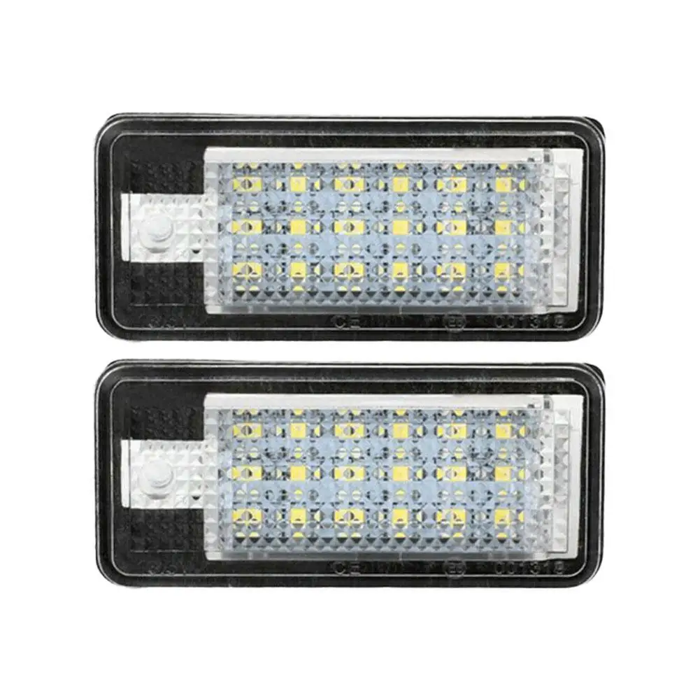 

2PCS Car Rear LED License Plate Light For Audi A3 S3 8P A4 S4 B6 B7 A6 C6 S6 A8 S8 Q7 RS4 RS6 Plus Avant Quattro Auto Lamp DC12V