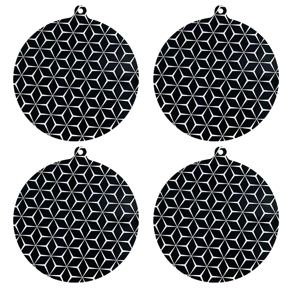 4 Pcs Induction Hob Protector Mat Induction Cooker Gasket Round Silicone Induction Hob Protector Mat 22cm / 24.5cm