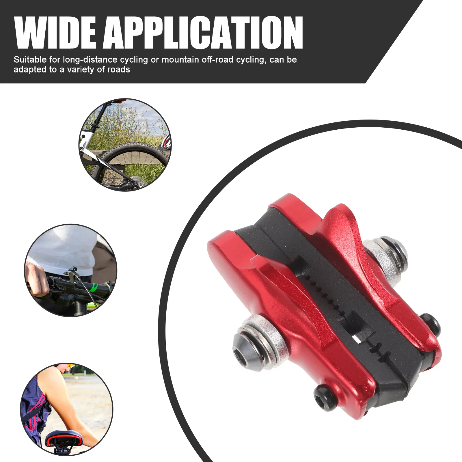 

1 Pair Bicycle Brake Pads Aluminum Alloy Rubber Long Lasting Wear Resistant For Mountain Bike Disc Brake Road Cycling Supply