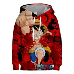 Anime One Piece Hoodies 3D Print Pullover Sweatshirt Luffy Roronoa Zoro Ace Sanji Figures Law Battle Tracksuit Casual Outerwear