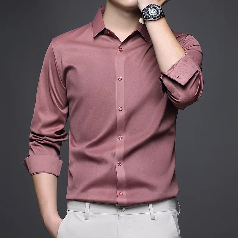 Men Fashion Luxury Shirt Long-sleeved Spring Autumn Top
