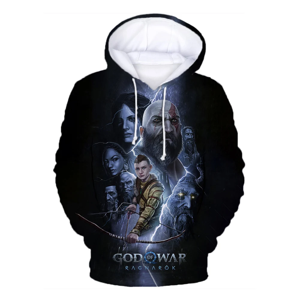 Sweats à capuche God of War Ragnarok pour hommes et femmes, impression 3D du jeu, mode décontractée, sweat à capuche PVD Respzed, pull pour enfants,