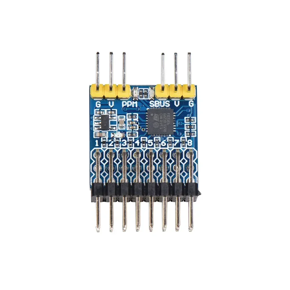 JHEMCU SPP-SBUS 8CH 21x21mm convertisseur de Signal 15A 3.3-20V pour PPM PWM SBUS Compatible avec les récepteurs FLYSKY IA6B FRSKY X8R