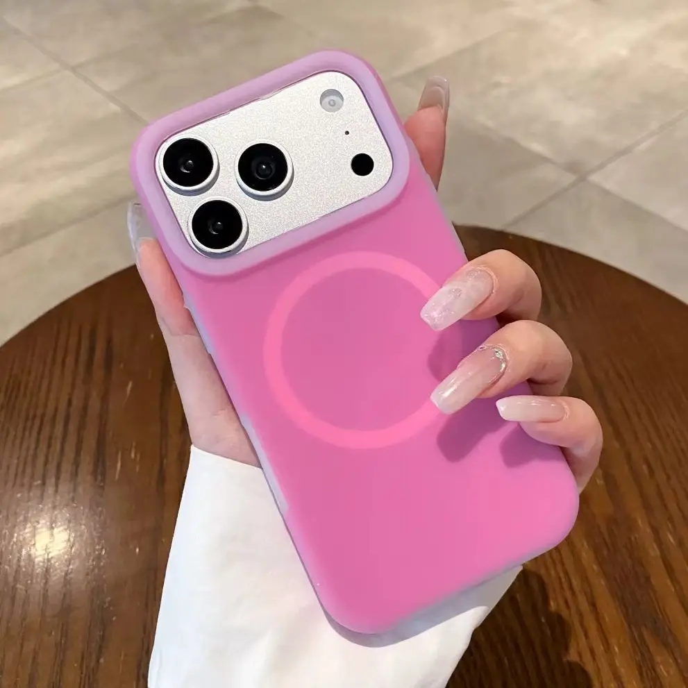 For Magsafe Magnetic Jelly Liquid Silicone Soft Case For Apple iPhone 17 16 15 Pro Max  Shockproof Bumper Neon Candy Color Cover