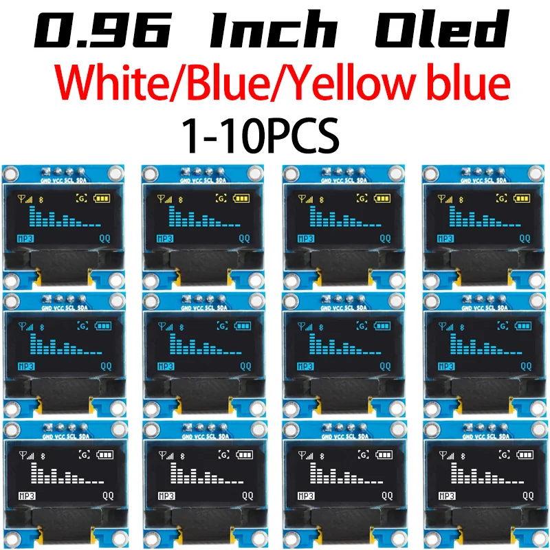 0.96 inch IIC Serial 4pin White/Blue/Yellow Blue/Yellow OLED Display Module 128X64 12864 LCD Screen Board for arduino oled