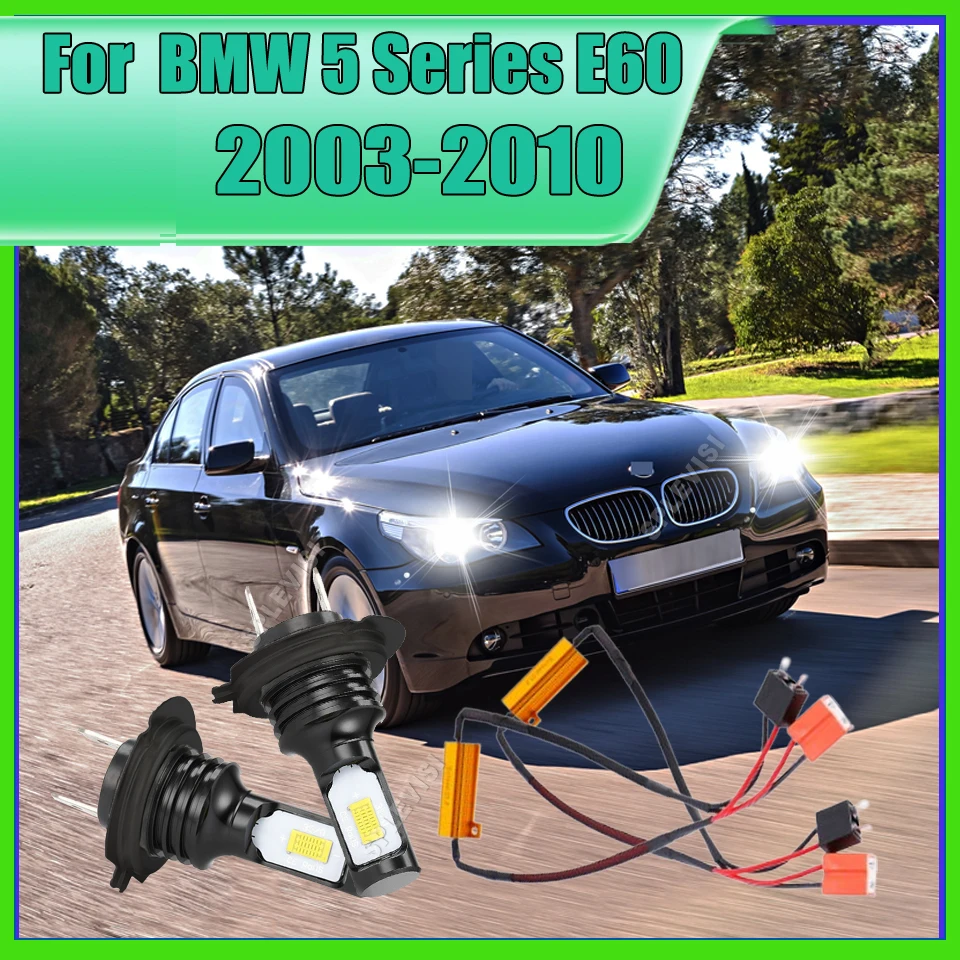 

360 Degree Bright 6000K White Lampada H7 Halogen Upgrade For Bmw 5 Series E60 2003 2004 2005 2006 2007 2008 2009 2010