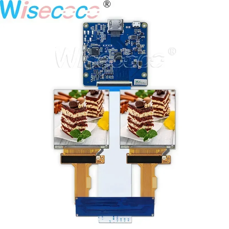 60HZ LS029B3SX04 2.9 Inch VR HMD AR LCD TFT Display 1440x1440 Dual Screen 40 PINS MIPI Control Board Wisecoco