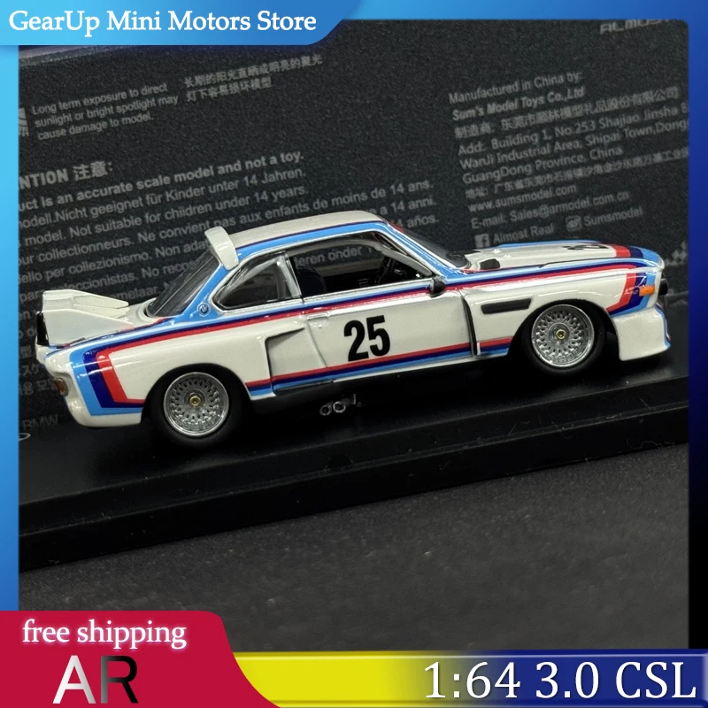 

AR BMW Diecast Alloy Model Car 1:64 Racing Car 3.0 CSL Realistic Collectible Display Toy Original Factory Authentic Collectors