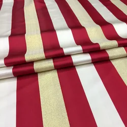 Jacquard Brocade Fabric Striped Bronzing Material Spring Summer Cheongsam Skirt Clothing Diy Sewing Fabrics Cloth