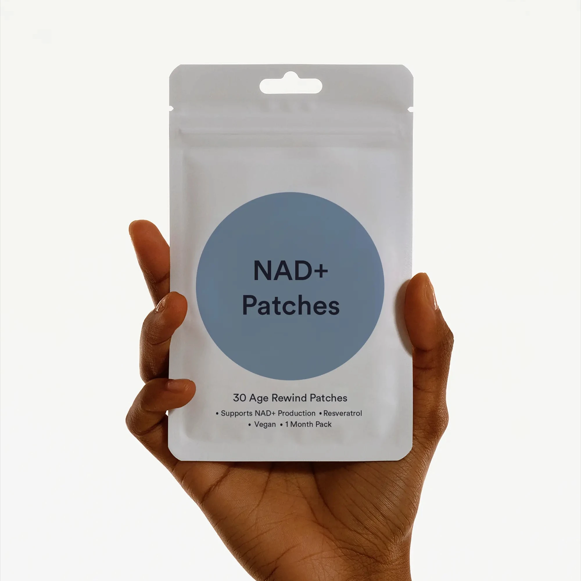 NAD+ body care Patches : supports NAD+ Production,  Resveratrol, Vegan, 1 Month Pack