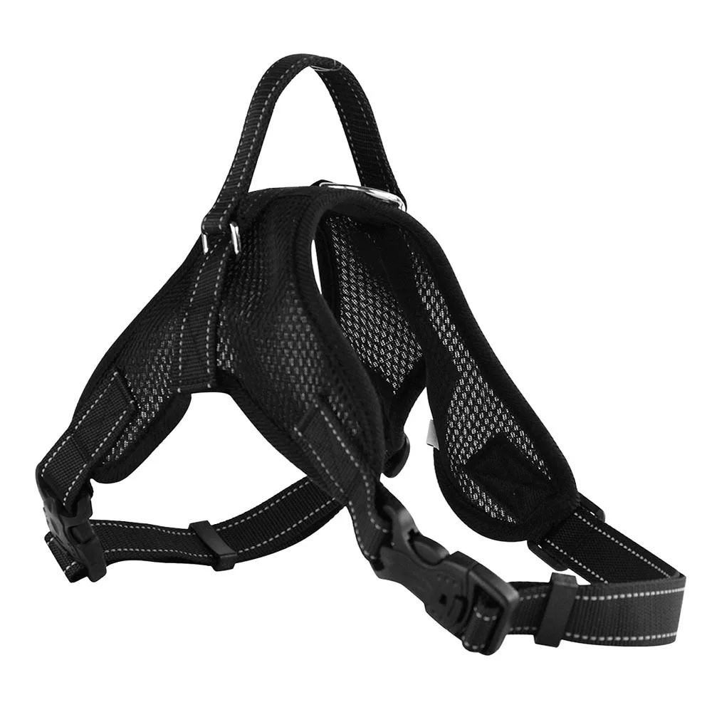 Mesh Breathable Pet Harness Adjustable Neck and Chest Reflective Pull-Free Puppy Vest