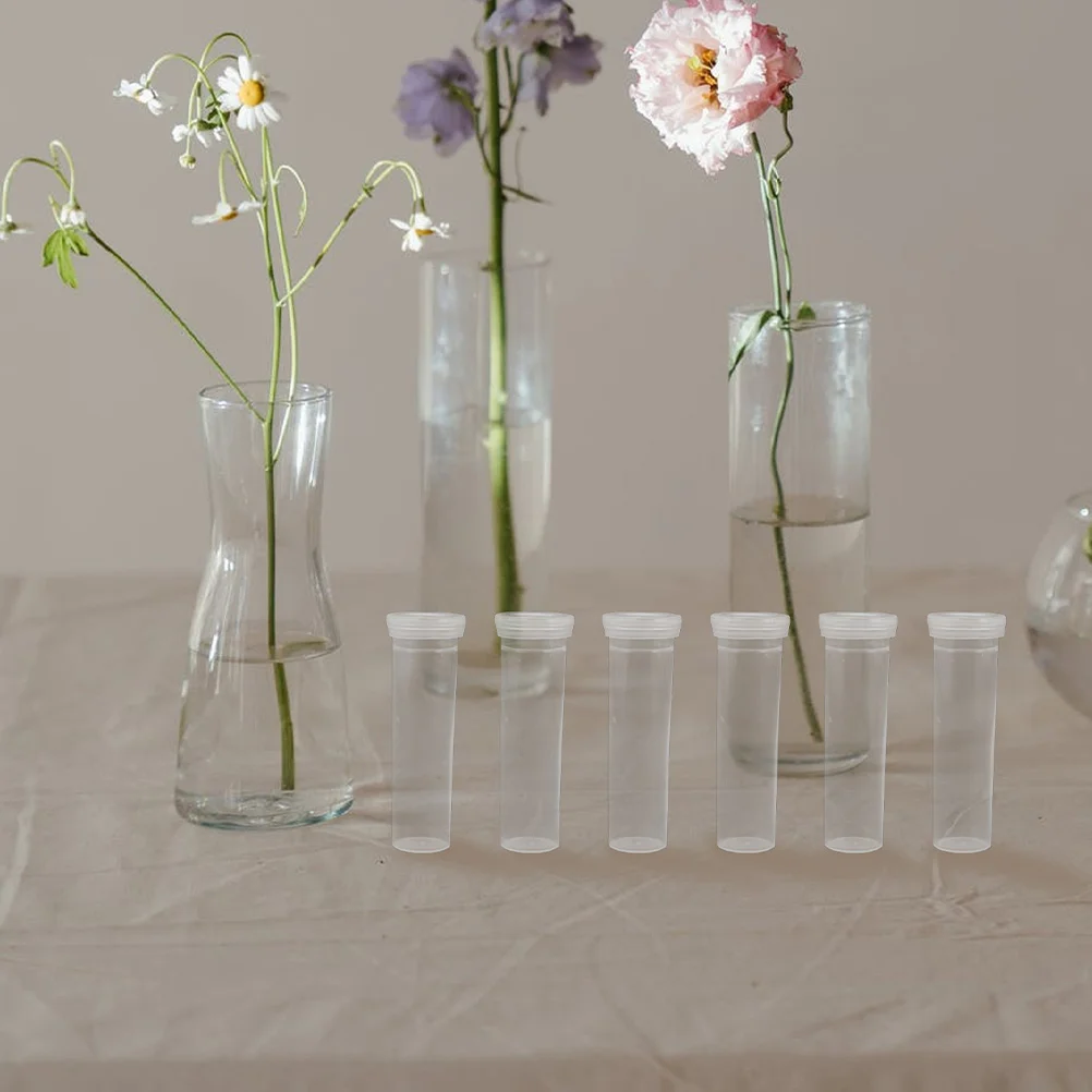 10 قطعة أنابيب المياه الأزهار البلاستيك كبير واحد الجذعية زهرة أنابيب قبعات مناسبة ل الكوبية عباد الشمس السحلية أنثوريوم الأزهار #3