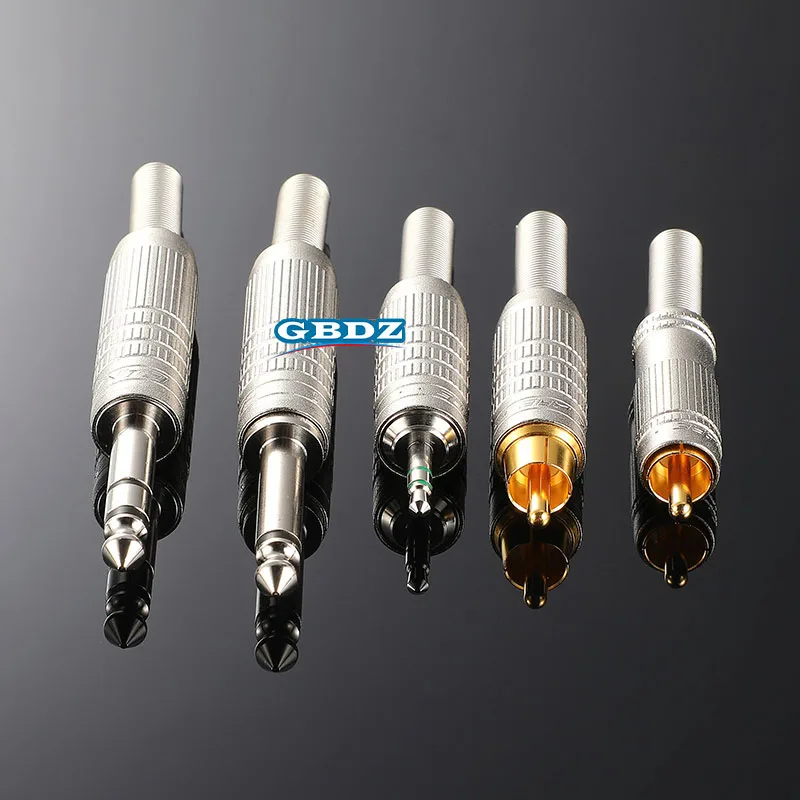 Fever Broadcast Grade F10/12/15/16   Gold-Plated Audio And Video RCA Welded Plug 3.5 6.35 Stereo TS TRS Headphone Jack Connector