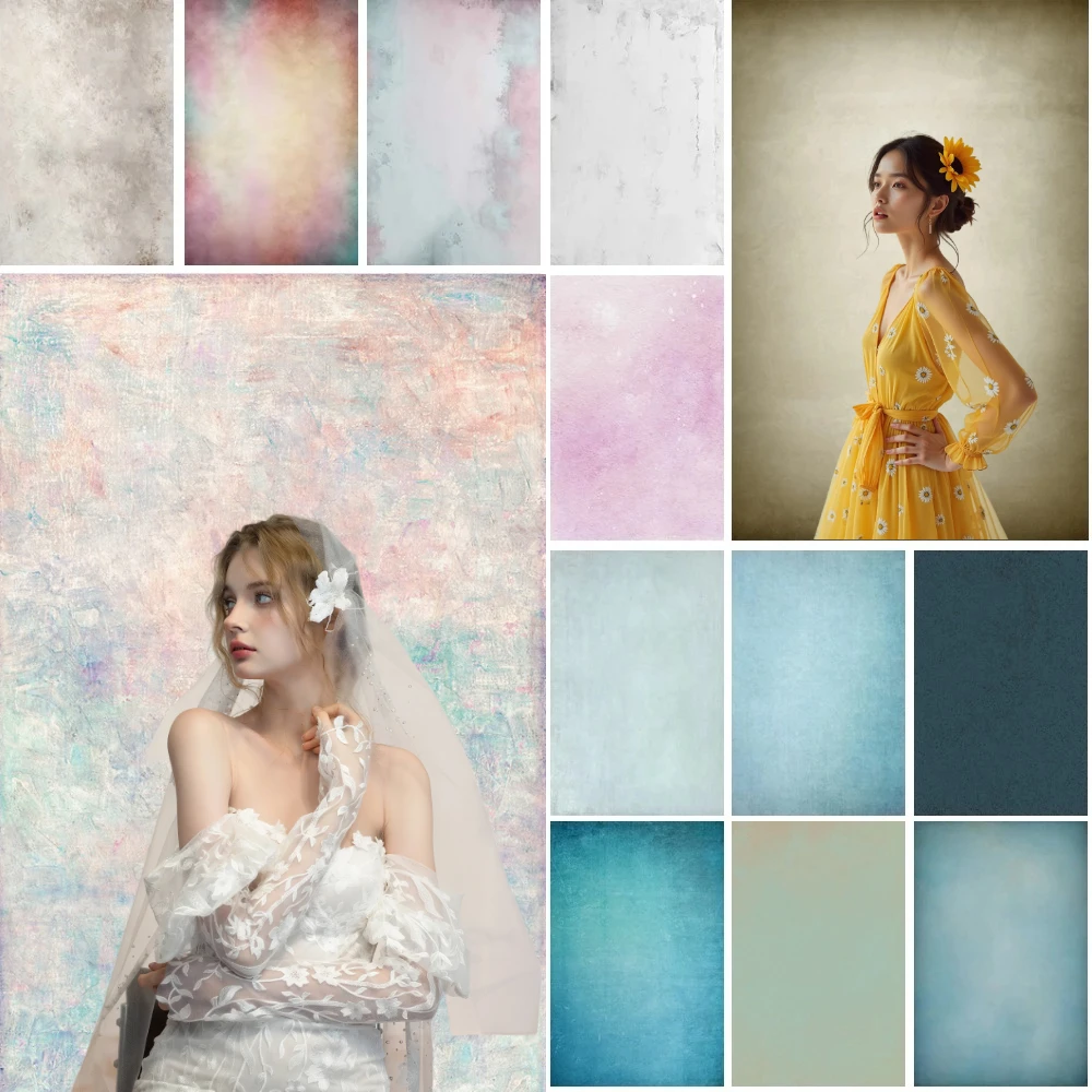 

MOON.QG Gradient Solid Textured Pastel Backgrounds for Photographs Watercolor Backdrop Studio Photo Wedding Birthday Photocall