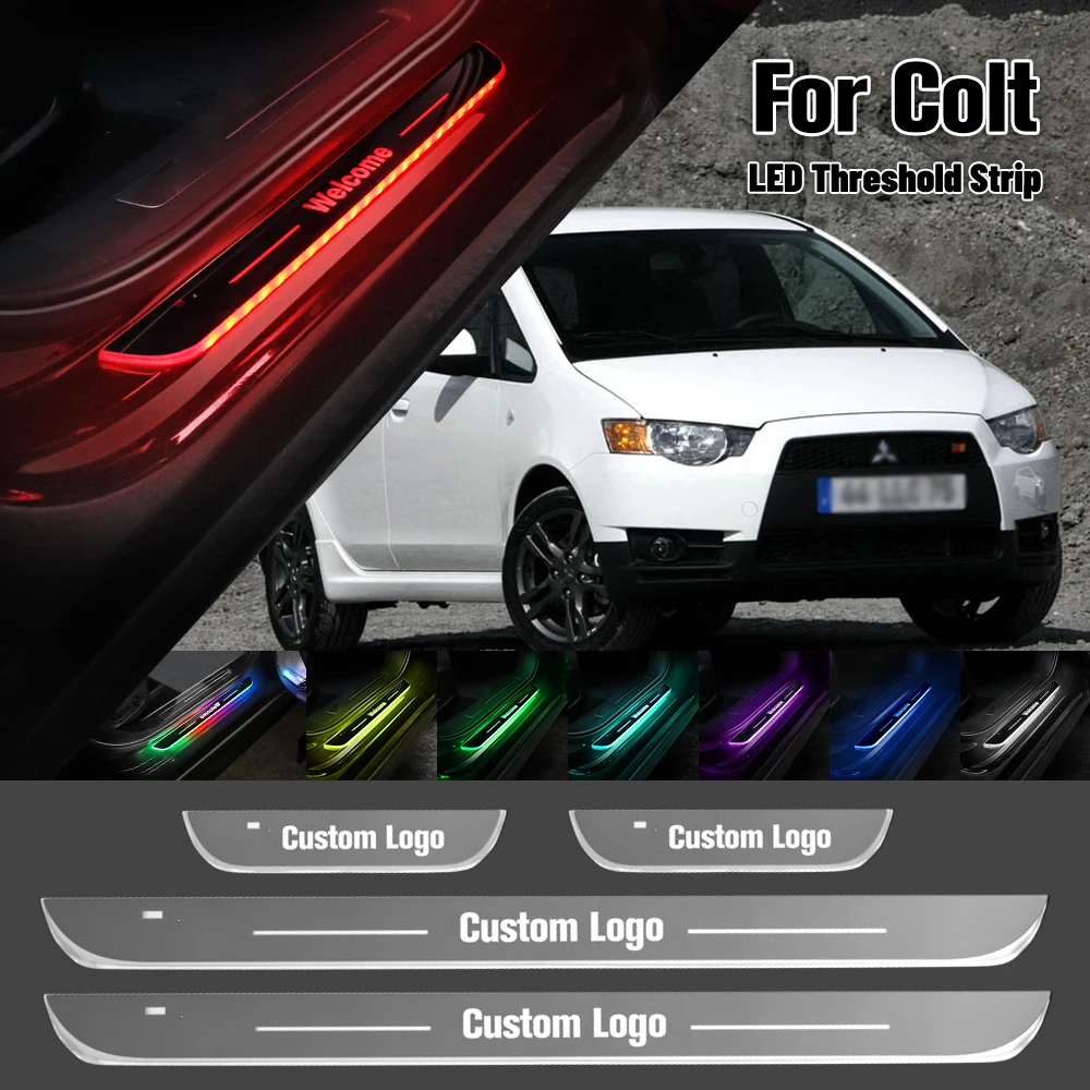 

Для Mitsubishi Colt 2004-2012 автомобильная лампа с индивидуальным логотипом LED 2009 2010 2011 приветственный порог фотоаксессуары