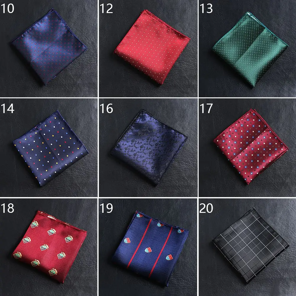 Floral Pocket square Satin Men handkerchief Chest Towel embroidery Hankies