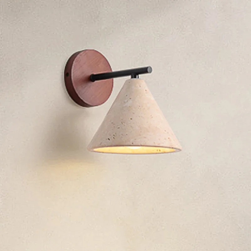 

Cone Triangle Home Decoration Wall Light Wabi Sabi Homestay Hotel Bedroom Corridor Staircase Sconce Creative Design LED Lamp