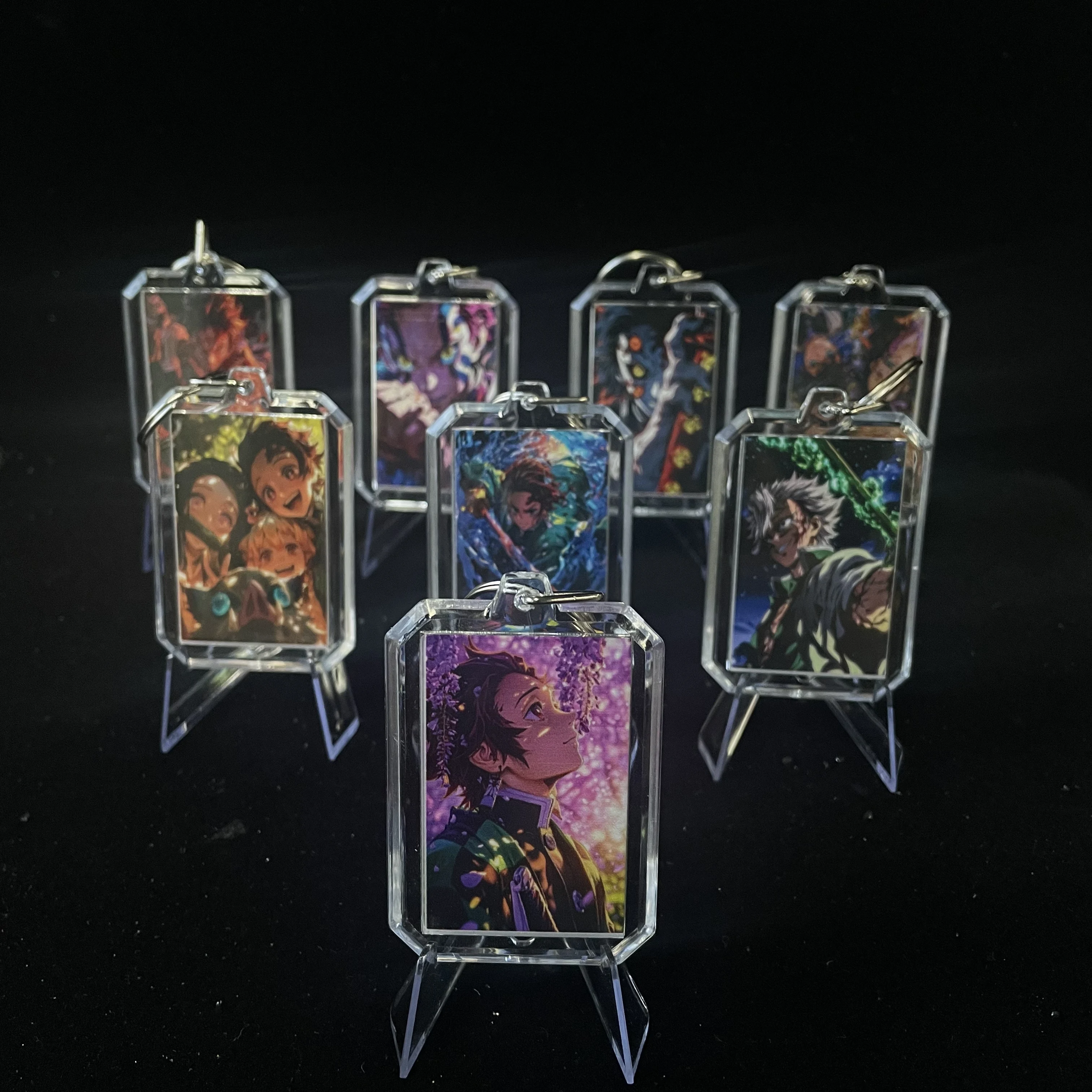 

Goods Existing Demon Slayer Cartoon keychain Anime Decor Kamado Tanjirou Agatsuma Zenitsu Kamado Nezuko Party Collection Gift