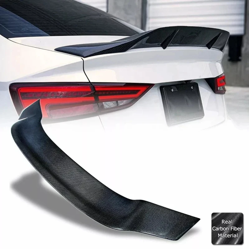 

Accessories Premium AccessoriesTop Saling Car A3 8V Sedan Real Carbon Fiber Rear Boot Trunk Spoiler Lip Durable
