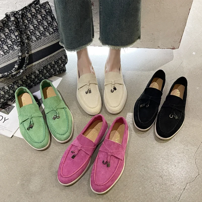 Sport Women Flats Shoes 2023 New Trend Spring Autumn Platform Suede Loafers Shoes Casual Ladies Walking Non Slip Chaussure Femme