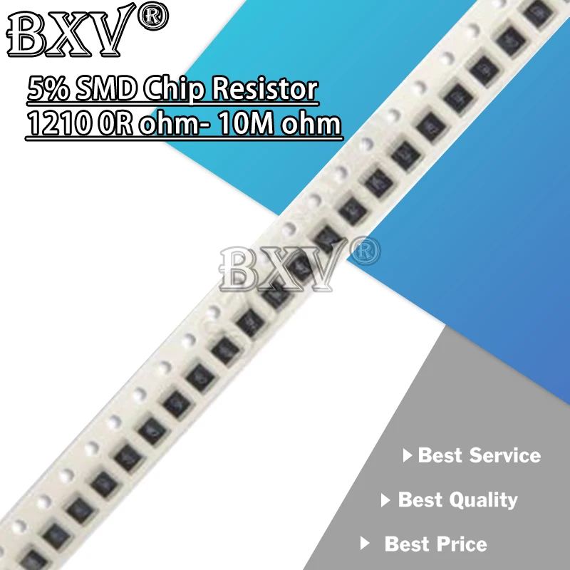 100PCS 1210 5% 1/2W SMD Chip Resistor Resistores 0R - 10M 0 10 100 220 470 Ohm 0R 10R 100R 220R 470R 10 1K 2.2K 4.7K 100K K 1M 10M