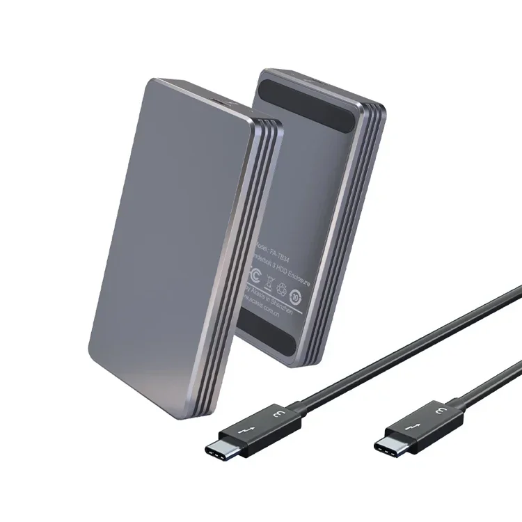

New Style TB3 Full CNC Aluminum NVMe M.2 1.8'' SSD Card Case External HDD Enclosure for 22x80mm SSD