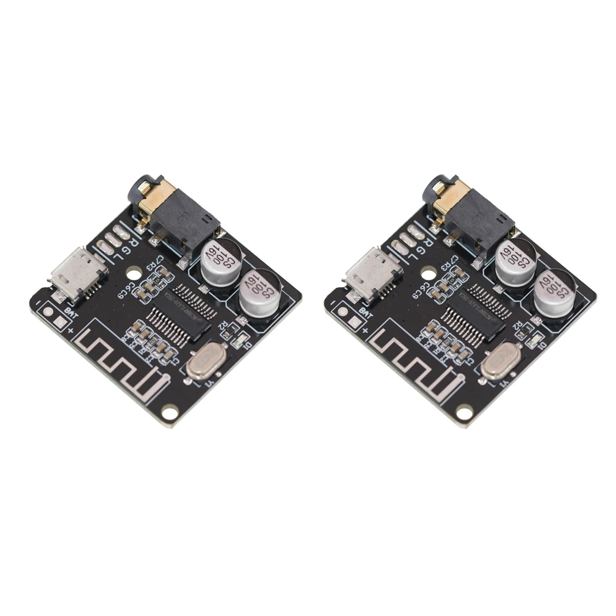 Bluetooth Audio Receiver Board, Módulo de Música Estéreo Sem Fio, MP3 Lossless Decoder Board, 4.1, 2Pcs