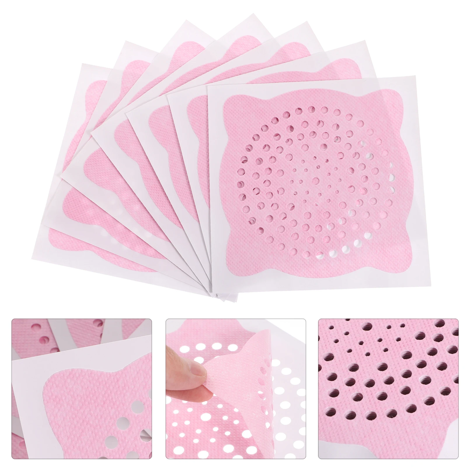 

100Pcs Disposable Floor Drain Stickers Bathroom Shower Anti-Clog Hair Filtering Drain Pads Bathroom Anti-Block Sticker