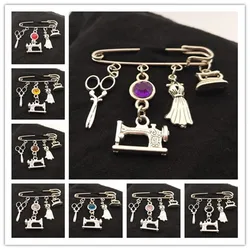 New fashion scissors, clothing sewing machine, brooch, brooch jewelry for fashion designers to use