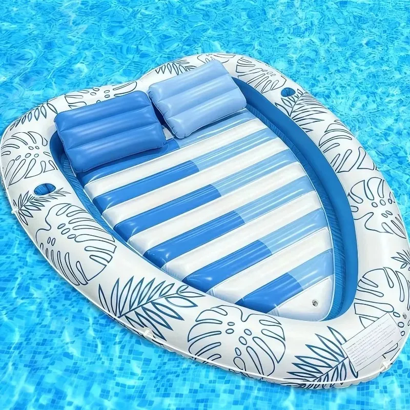 Outdoor Inflatable Swimming Pool Inflatable Water Float Thickened Double-Person Water Raft for Outdoor Pool Beach Party