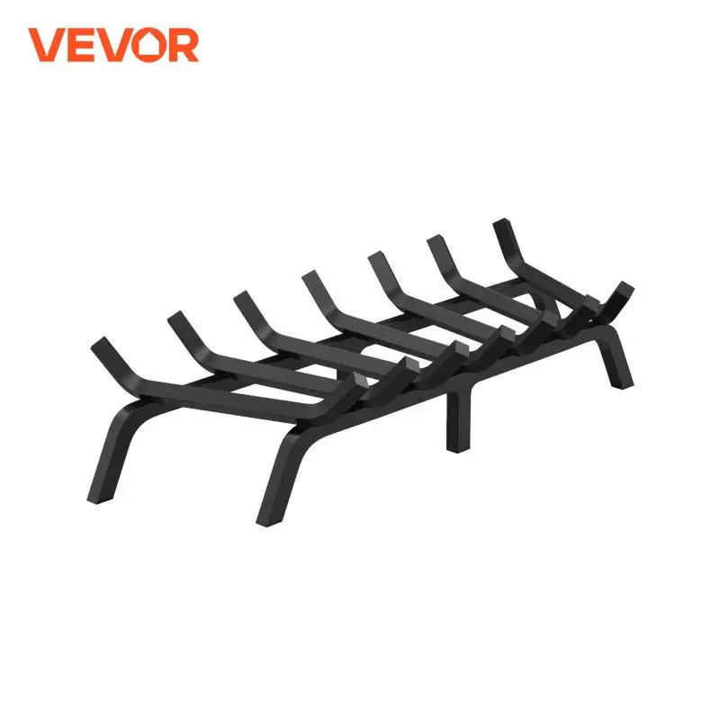 VEVOR Fireplace Log Grate Fireplace Grate with 6 Legs 3/4’’ Solid Powder-coated Steel Bars Log Firewood Burning Rack Holder