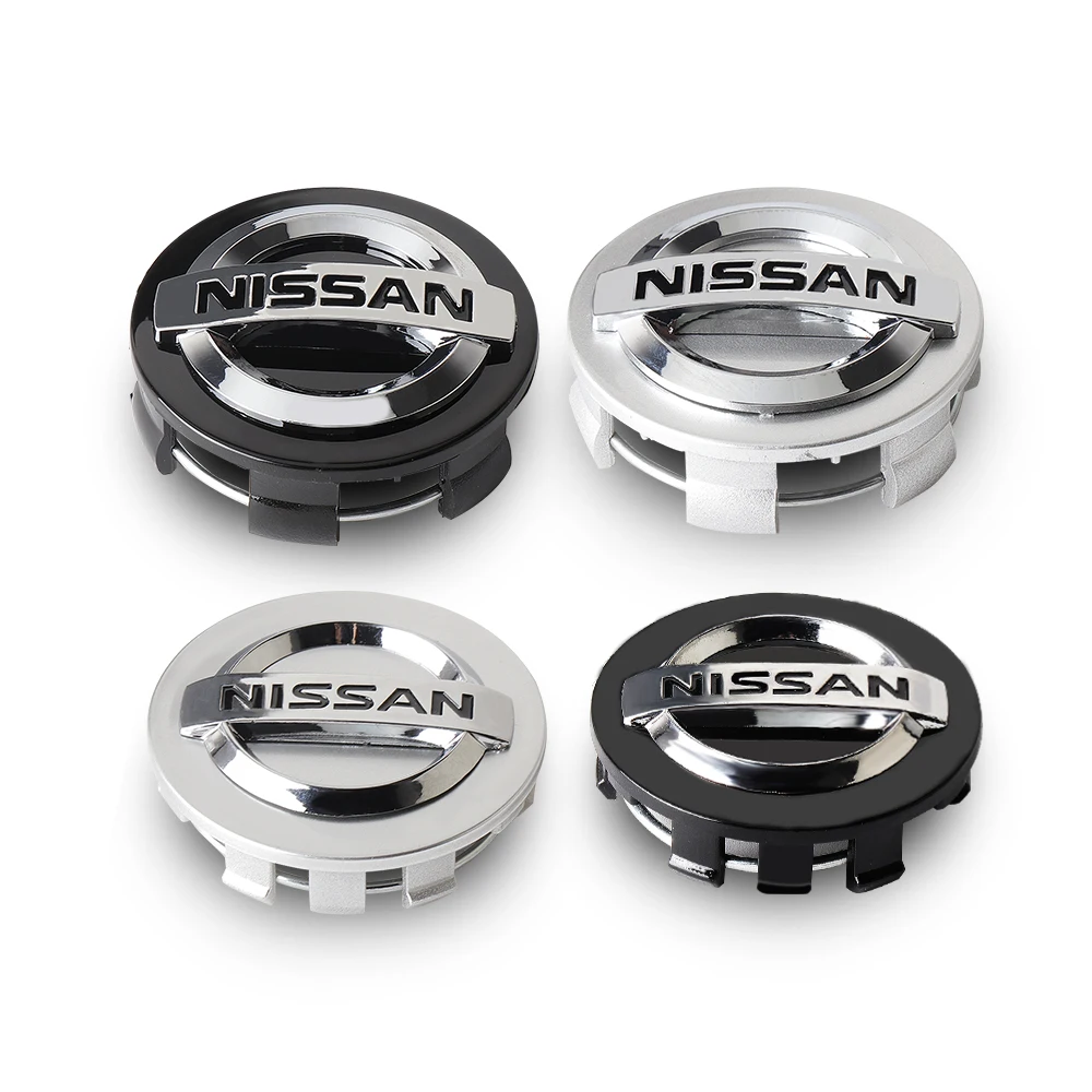 4 Uds 54/60mm tapas centrales de rueda de coche llanta de llanta cubierta pegatinas insignia para Nissan Nismo GTR Juke Versa Almera x-trail Xterra