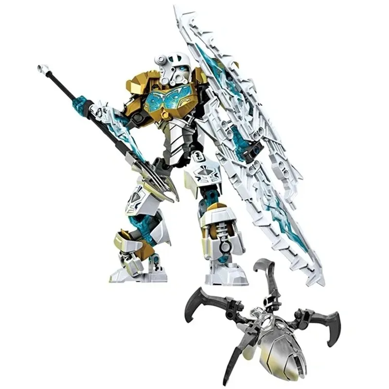 Bionicle Warriors Hero Figuren Set Bausteine Eis Feuer Erde Meister Ziegel Schädel Skorpion Spielzeug Kind Jungen Geburtstag Geschenke