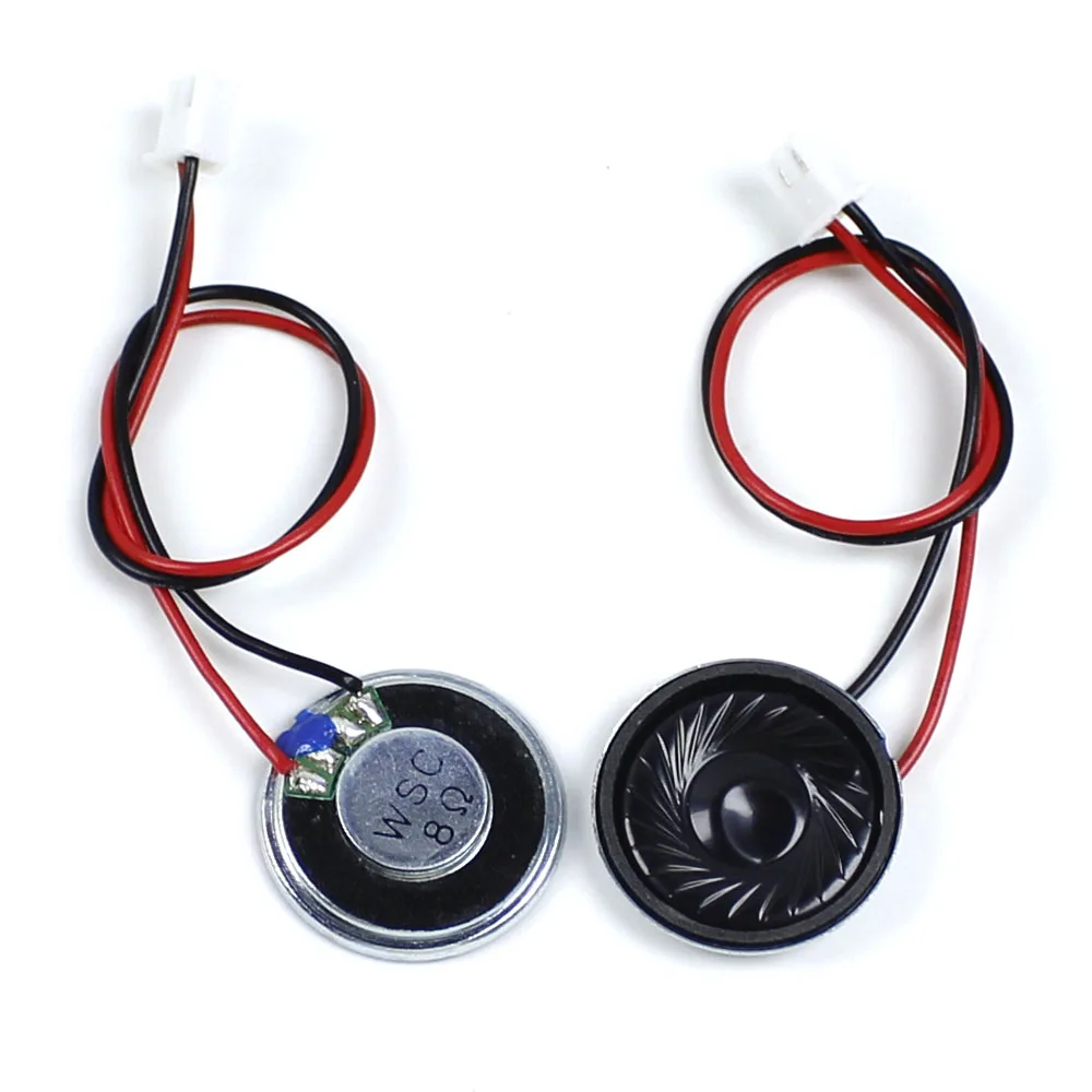 1Pcs Ultra Thin Speaker 8 32 ohms 8R 32R 0.5W 1W 2W Diameter 20 23 26 28 30 32 36 40 50 MM With XH 2.54 Terminal Wire