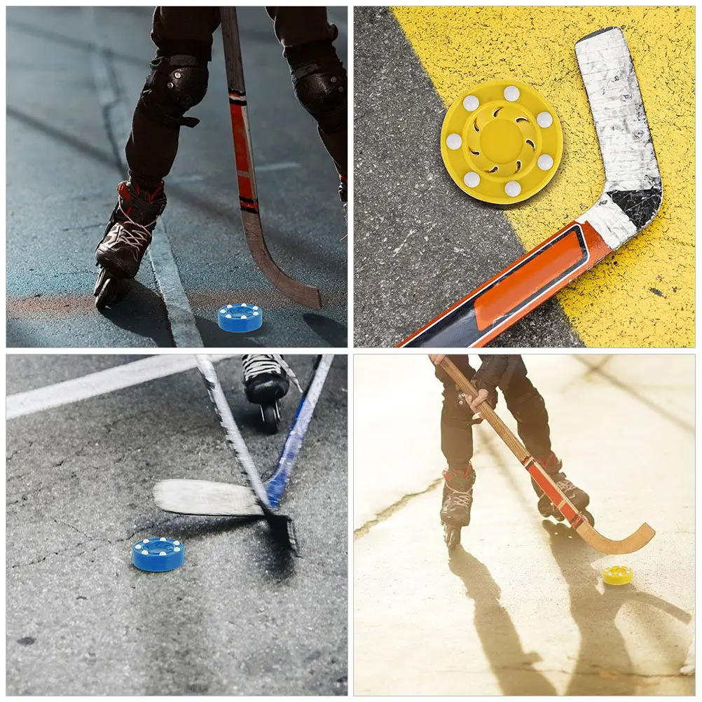 

2 шт. хоккейных шайб из прочного АБС-пластика, тренировочные шайбы с гладкой поверхностью, спортивные принадлежности, набор хоккейных шайб