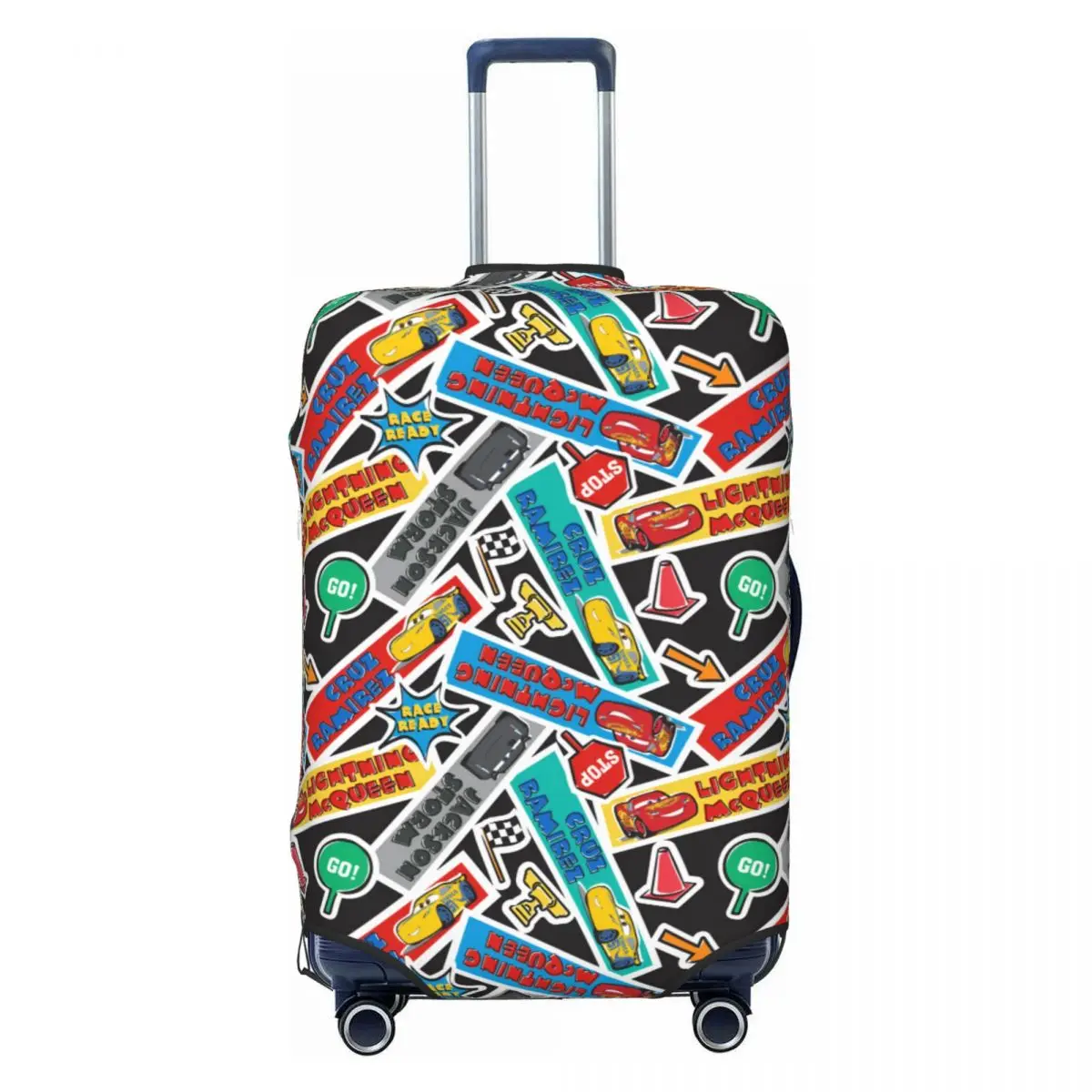 

Custom Funny M-McQueenes Cartoon Hot Luggage Cover Protector Washable Travel Suitcase Covers